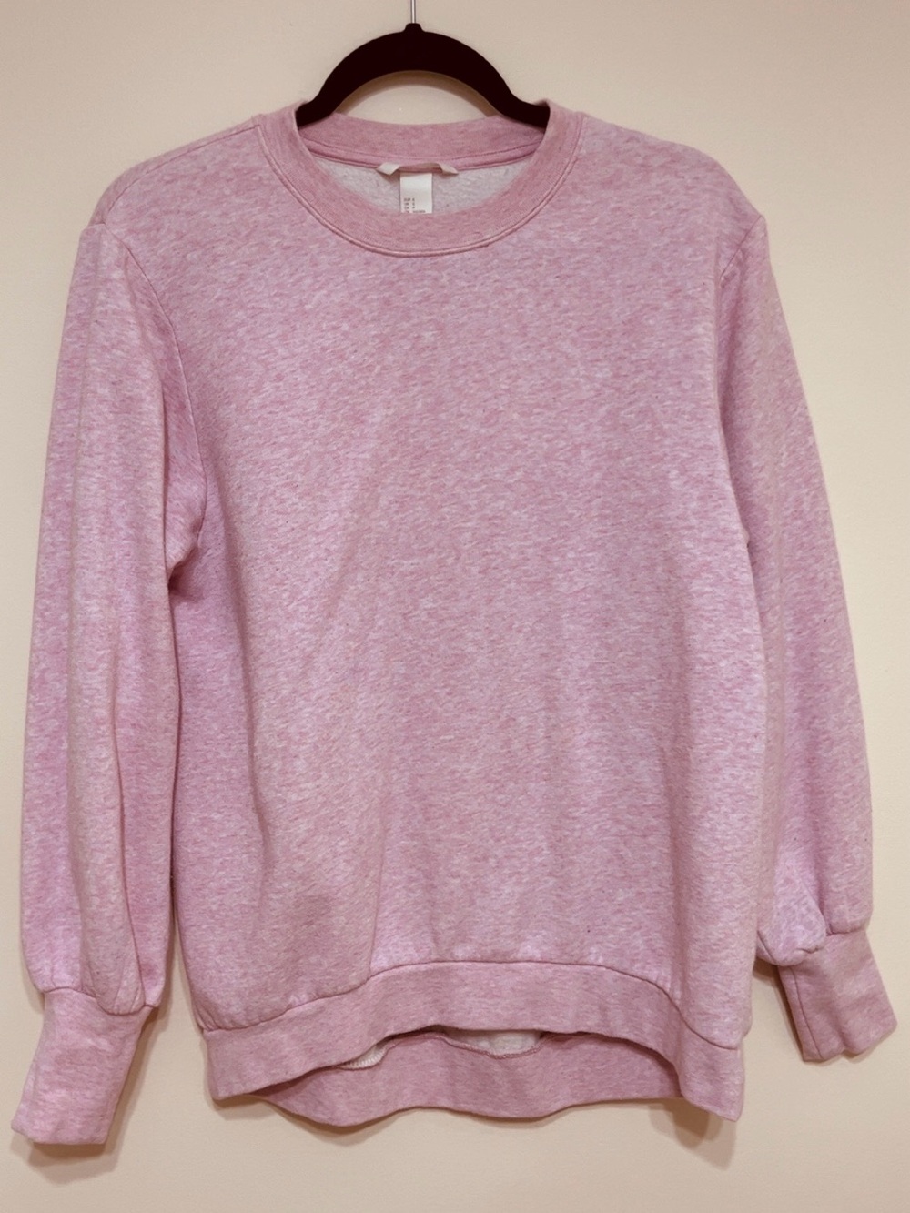 H&M Heathered Pink Crewneck Sweatshirt